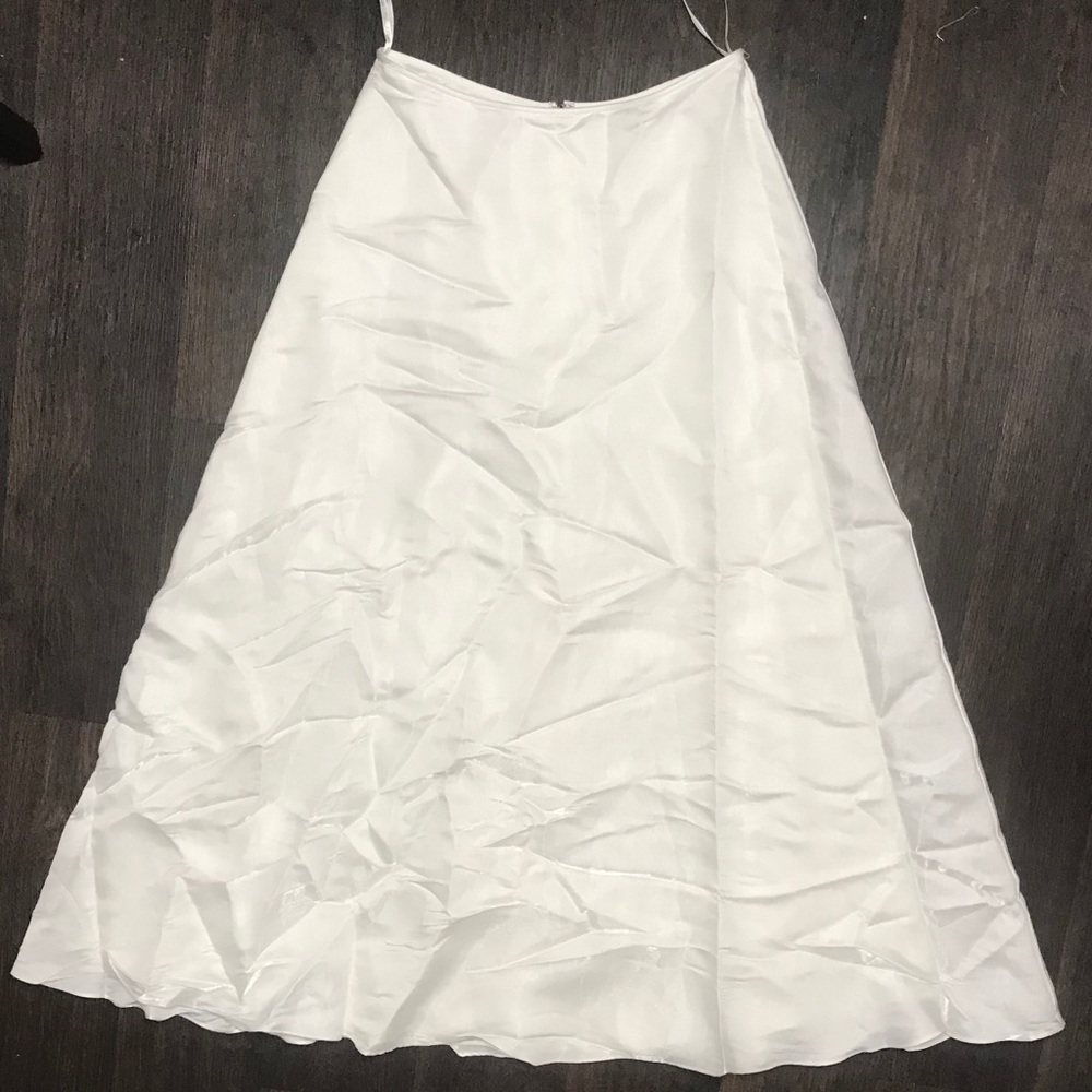 Scott McClintock White Sheen HighWaisted Skirt